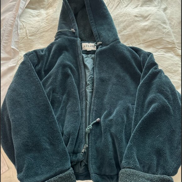 Women's Casual Oversized Hooded Zipper Jacket - Picture 1 of 2